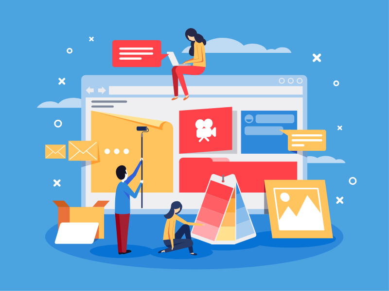 Website design and production illustration