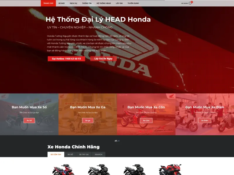 Honda Authorised Seller Tuong Nguyen web design