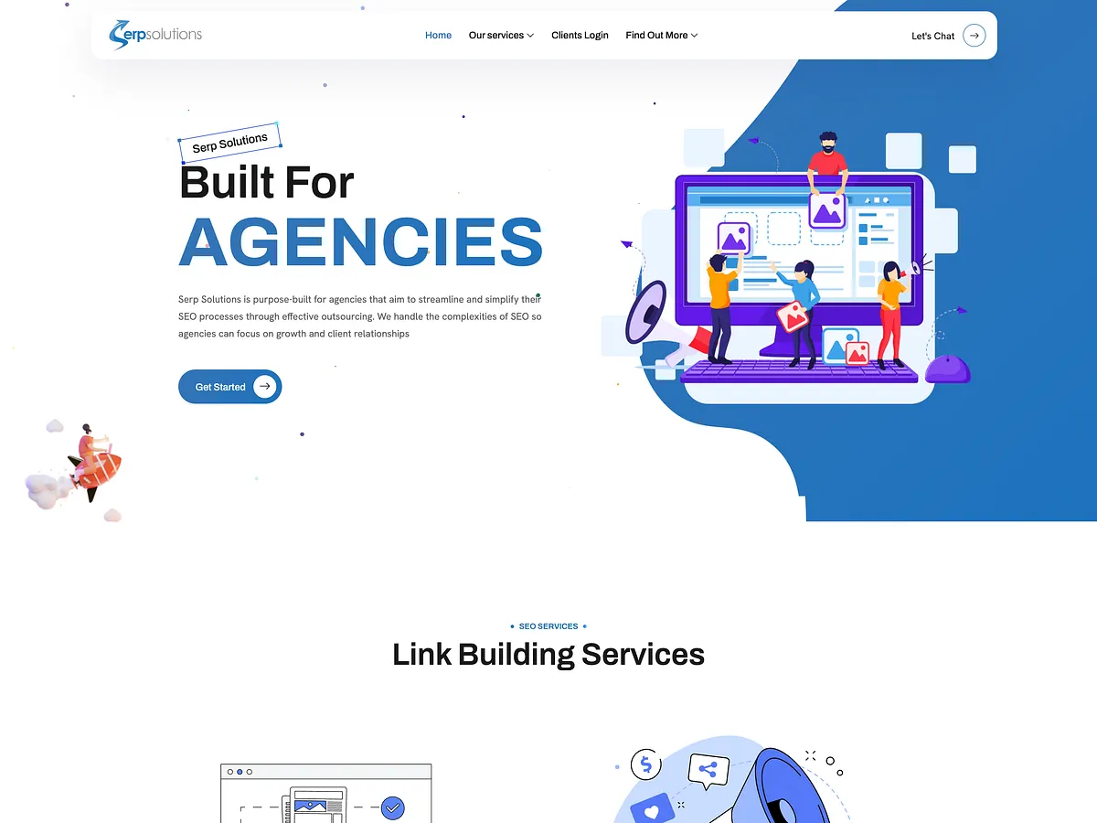 Serp Solutions portfolio website design